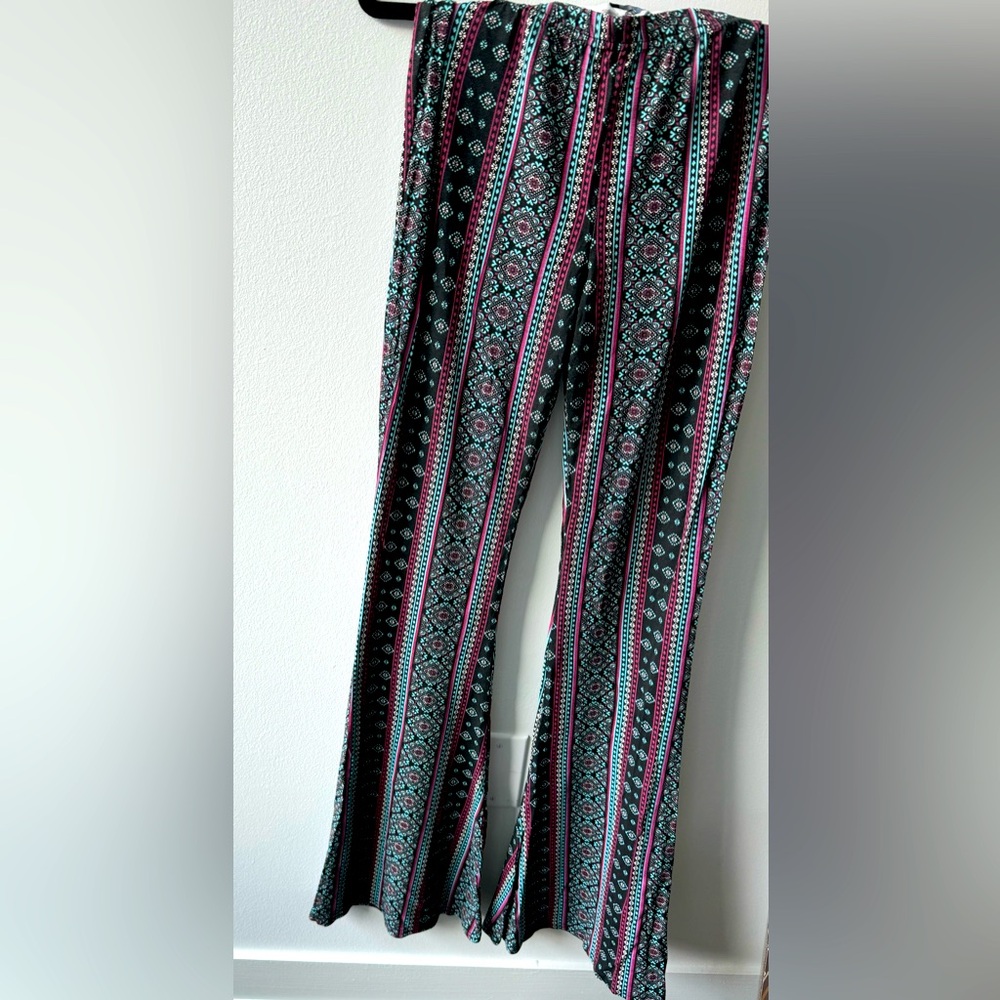 Festival Print Flare Pants NWT